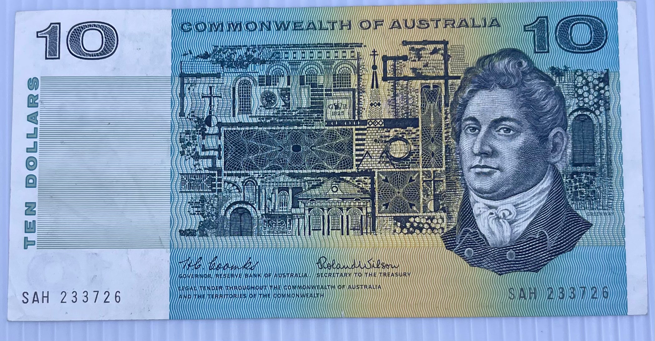 Australia 1972 10 Dollars P-40 Used World Banknote